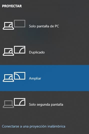 trabajar con dos pantallas en windows 10